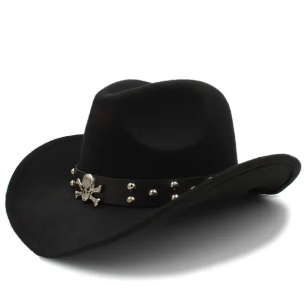 Black Pearl Wool Cowboy Hat