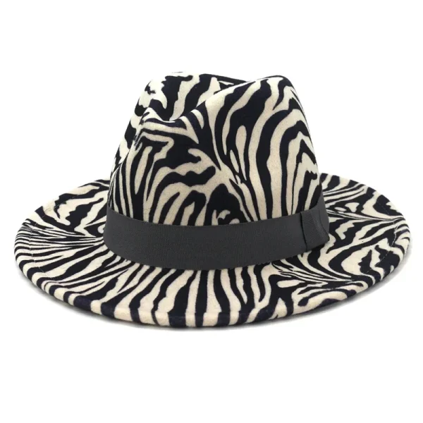 Calabria Zebra Skin Cotton Fedora Hat