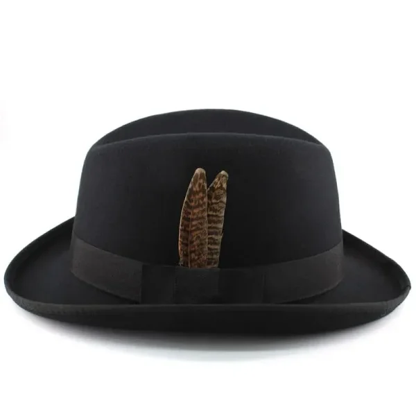 Dryden Feather Wool Homburg Hat