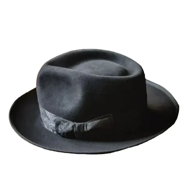 McCarthy Wool Bownkot Black Fedora Hat