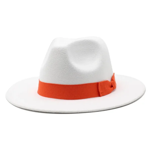 Pahoda White Cotton Fedora Hat