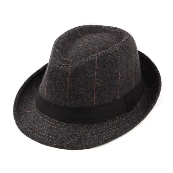 Plaid & Herringbone Trilby Hat
