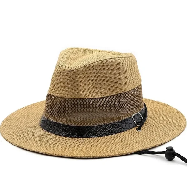 Summer Mesh Linen Fedora Hat